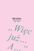 Okładka książki 'Więc już… A…”. Białoszewski przed debiutem. MiroFor 2025. Tom 5