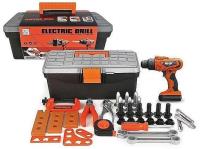 Opakowanie Wiertarka na baterie z akcesoriami w walizce