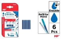 Opakowanie Wkłady wymazywalne do pióra niebieskie 6szt