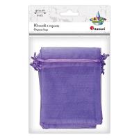 Opakowanie Woreczki z organzy wrzosowe 9x12cm 6szt