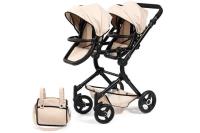 Opakowanie Wózek dla lalek bliźniaczych Twin Neo beżowy