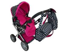 Wózek dla lalek głęboki z torbą. Wydawca: MarioToys. SmakLiter.pl Opakowanie Wózek dla lalek głęboki z torbą