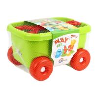 Wózek do zabawy z piaskiem i wodą. Wydawca: Technok. SmakLiter.pl Opakowanie Wózek do zabawy z piaskiem i wodą