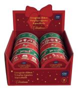 Opakowanie Wstążka rypsowa Christmas 3m (12szt)