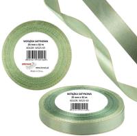 Opakowanie Wstążka satynowa 25mm/32m szarozielona
