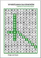 Wykreślanka - zielona. Autor: Małgorzata Kospin. SmakLiter.pl Okładka książki Wykreślanka - zielona