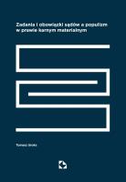 Zadania i obowiązki sądów a populizm w prawie.... Autor: Sroka Tomasz. SmakLiter.pl Okładka książki Zadania i obowiązki sądów a populizm w prawie...