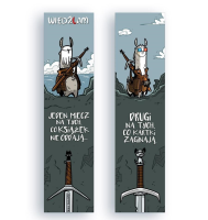 Zakładka kartonowa - Dwa miecze. Wydawca: Molom. SmakLiter.pl Opakowanie Zakładka kartonowa - Dwa miecze