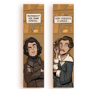 Zakładka kartonowa - Mickiewicz vs Słowacki. Wydawca: Molom. SmakLiter.pl Opakowanie Zakładka kartonowa - Mickiewicz vs Słowacki