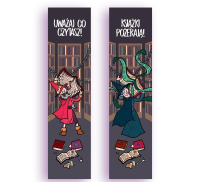 Zakładka kartonowa - Uważaj co czytasz!. Wydawca: Molom. SmakLiter.pl Opakowanie Zakładka kartonowa - Uważaj co czytasz!