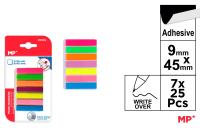 Zakładki indeksujące fluor 45x9mm 7x25szt. Wydawca: MP Main Paper. SmakLiter.pl Opakowanie Zakładki indeksujące fluor 45x9mm 7x25szt