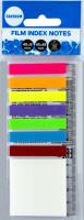Opakowanie Zakładki indeksujące foliowe 7 neonowych kolorów z notesem i linijką