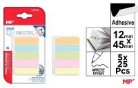 Zakładki indeksujące pastel 45x12mm 5x25szt. Wydawca: MP Main Paper. SmakLiter.pl Opakowanie Zakładki indeksujące pastel 45x12mm 5x25szt