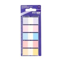 Zakładki indeksujące z linijką 45x20 5kol 100K. Wydawca: Strigo. SmakLiter.pl Opakowanie Zakładki indeksujące z linijką 45x20 5kol 100K