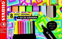 Zakreślacz Boss Original podstawka na biurko 8szt. Wydawca: Stabilo. SmakLiter.pl Opakowanie Zakreślacz Boss Original podstawka na biurko 8szt
