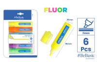 Zakreślacz fluorescencyjny 6szt. Wydawca: BeBasic. SmakLiter.pl Opakowanie Zakreślacz fluorescencyjny 6szt
