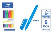 Zakreślacz fluorescencyjny 6szt. Wydawca: BeBasic. SmakLiter.pl Opakowanie Zakreślacz fluorescencyjny 6szt