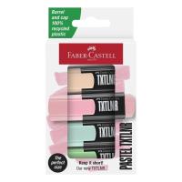 Zakreślacz mini TXTLNR pastel 4szt. Wydawca: Faber Castell. SmakLiter.pl Opakowanie Zakreślacz mini TXTLNR pastel 4szt