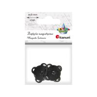Opakowanie Zapięcia magnetyczne do przyszycia czarne 18mm