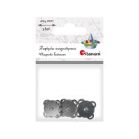 Opakowanie Zapięcia magnetyczne do przyszycia srebrne 14mm