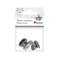 Opakowanie Zapięcia magnetyczne zaciskowe srebrne 20x17mm
