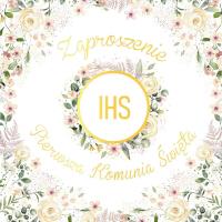 Opakowanie Zaproszenie KW - Komunia kielich w kwiatach 5szt