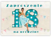 Opakowanie Zaproszenie Urodziny 18 (10szt)