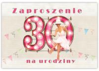 Opakowanie Zaproszenie Urodziny 30 (10szt)