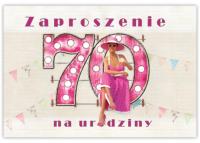 Opakowanie Zaproszenie Urodziny 70 (10szt)