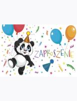 Opakowanie Zaproszenie Z 160x95 zest. 62139 Dziecięce - Balony, Chłopiec, Dziewczynka, Pandy, Urodziny