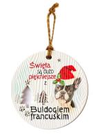 Opakowanie Zawieszka ceramiczna Boże Narodzenie Buldog fr.