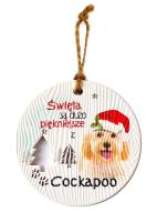 Opakowanie Zawieszka ceramiczna Boże Narodzenie Cockapoo
