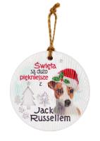 Opakowanie Zawieszka ceramiczna Boże Narodzenie Jack Russell