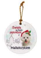 Opakowanie Zawieszka ceramiczna Boże Narodzenie Maltańczyk