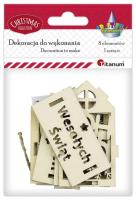 Zawieszka drewniana 3D domek ażurowy 69x56x85mm. Wydawca: Titanum. SmakLiter.pl Opakowanie Zawieszka drewniana 3D domek ażurowy 69x56x85mm