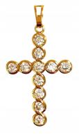 Opakowanie Zawieszka Krzyż z cyrkoniami