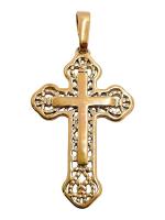 Opakowanie Zawieszka Krzyżyk Pozłacany 32x20mm