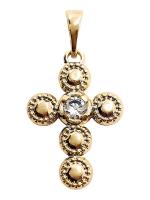 Opakowanie Zawieszka Krzyżyk z Cyrkonią 21x14mm