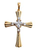 Opakowanie Zawieszka Złoty Krzyżyk 31x26mm