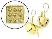 Zawieszki choinkowe dzwoneczki złote 9szt. Wydawca: ADAR. SmakLiter.pl Opakowanie Zawieszki choinkowe dzwoneczki złote 9szt