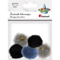 Opakowanie Zawieszki dekoracyjne pompony 15mm 5szt