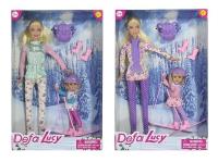 Opakowanie Zestaw 2 lalek 29cm i 9cm z nartami MIX