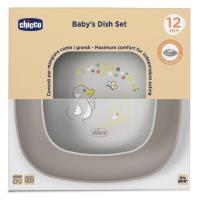 Opakowanie Zestaw 2 talerzy szary 12m+