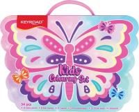 Zestaw artystyczny dla dzieci KEYROAD Motyl  54 elementy. Wydawca: Keyroad. SmakLiter.pl Opakowanie Zestaw artystyczny dla dzieci KEYROAD Motyl  54 elementy