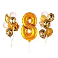 Opakowanie Zestaw balonów złotych 8