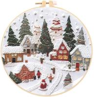 Zestaw do haftowania świąteczna wioska. Wydawca: Titanum. SmakLiter.pl Opakowanie Zestaw do haftowania świąteczna wioska