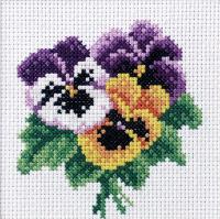 Opakowanie Zestaw do haftu krzyżkowego Bratki