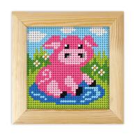 Opakowanie Zestaw do haftu z ramką Moje pierwsze wyszywanie Świnka