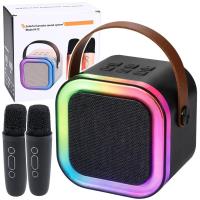 Opakowanie Zestaw Do Karaoke Głośnik Dwa Mikrofony led