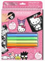 Opakowanie Zestaw do kolorowania Hello Kitty 6 flamastrów 10 kartek HK00362